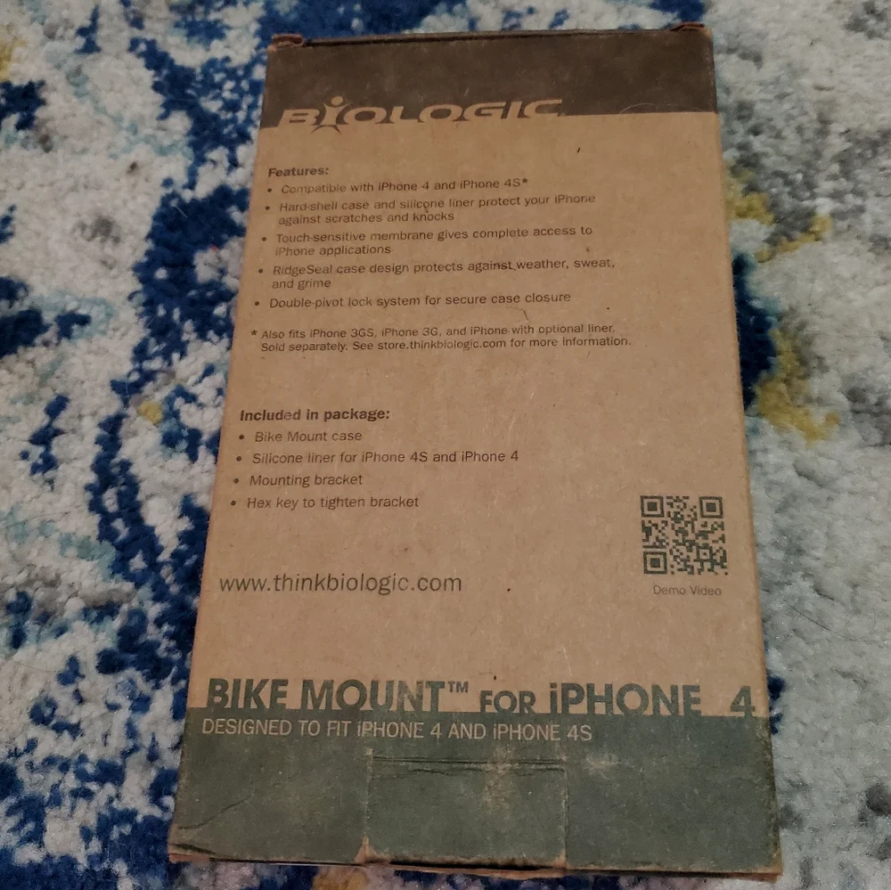 Biologic Bike Mount For iPhone 4 & iPhone 4S Black NIB